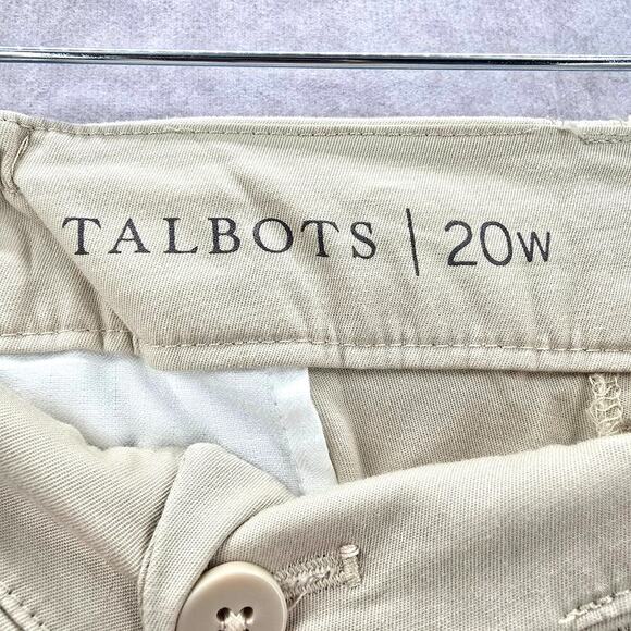 Talbots Tan Cotton Button Summer Nautical Preppy Shorts Bottoms Pants Plus 20W - Picture 3 of 6